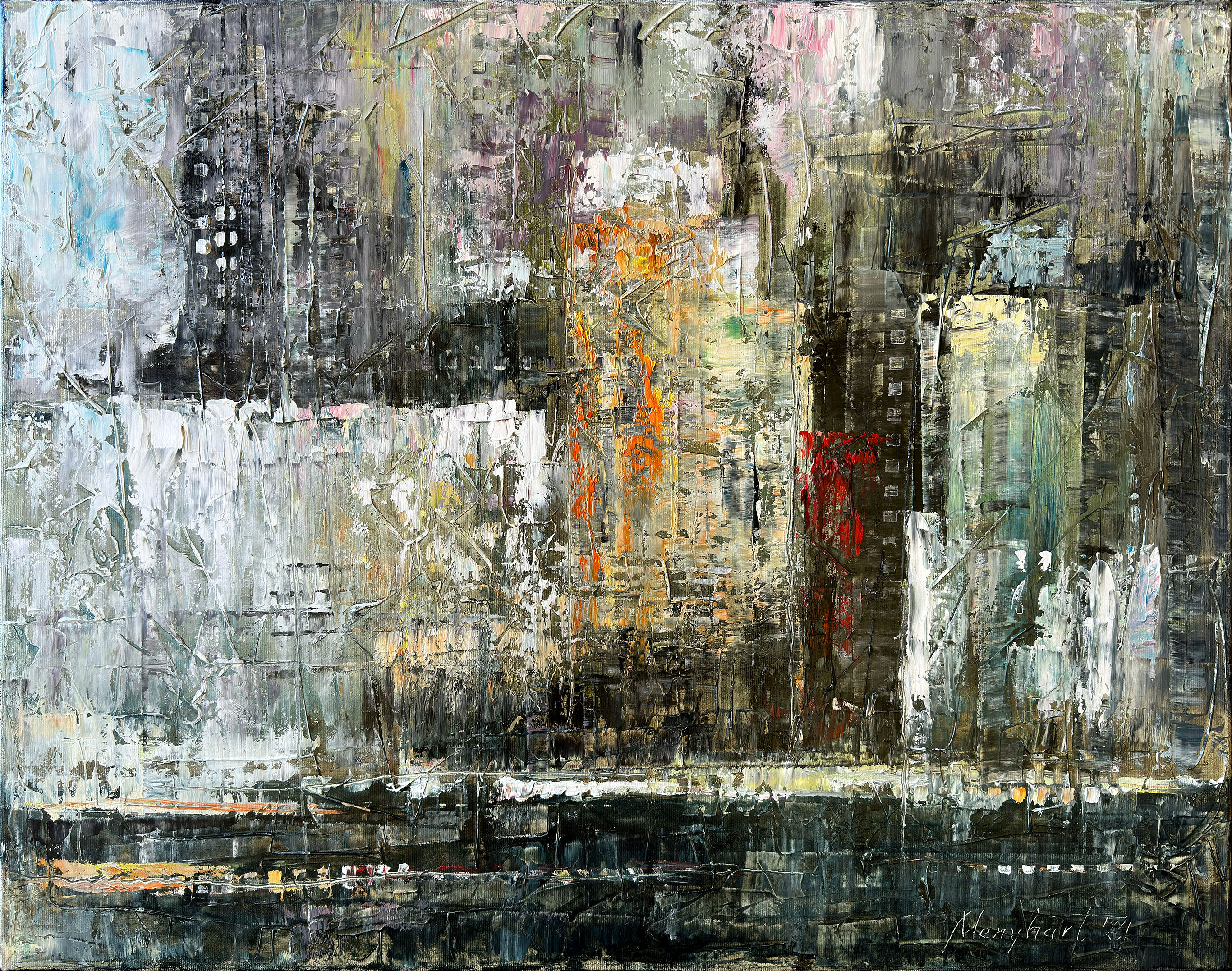 Abstract 4837. Oil on canvas, 60 x 80 cm. 2024